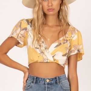 AMUSE MUSTARD CROP TOP